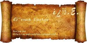 Érsek Eszter névjegykártya